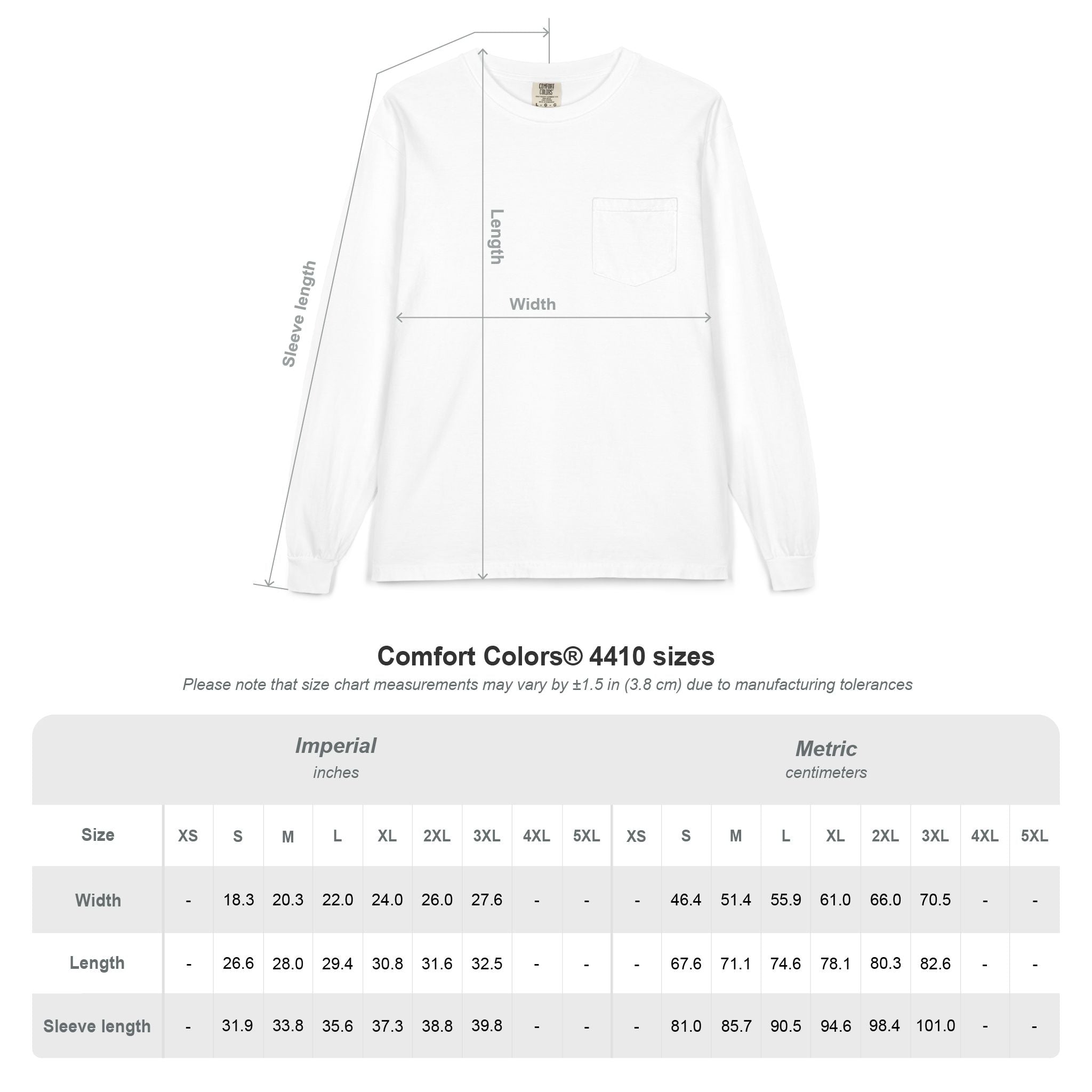 Long Sleeve Pocket T-Shirt — Retro Apple Patch Graphic