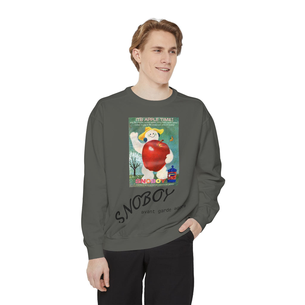 SnoBoy Vintage Snowman Sweatshirt — Retro Holiday Graphic Crewneck