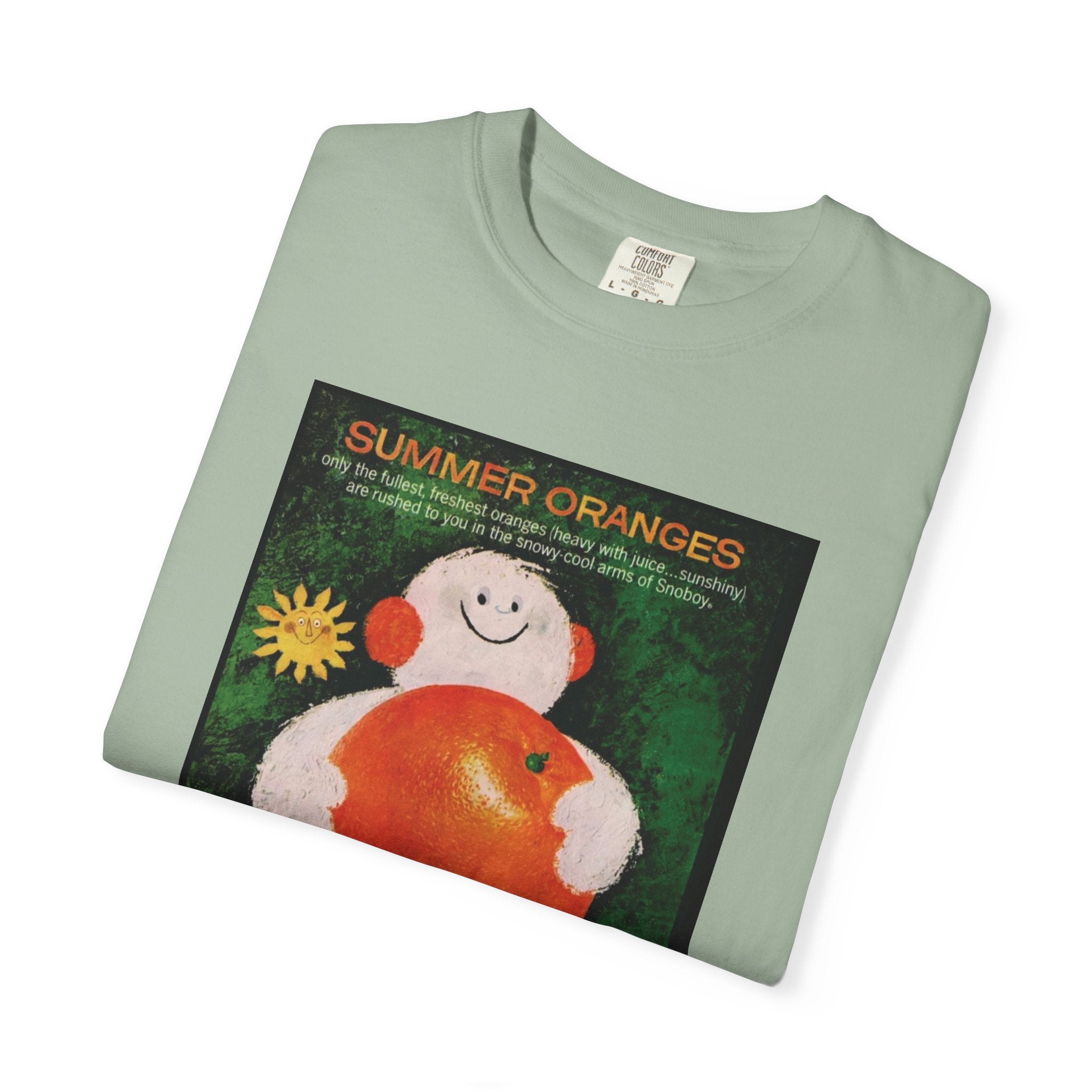 Vintage 'Summer Oranges' Graphic T-Shirt — Snoboy Orange Print