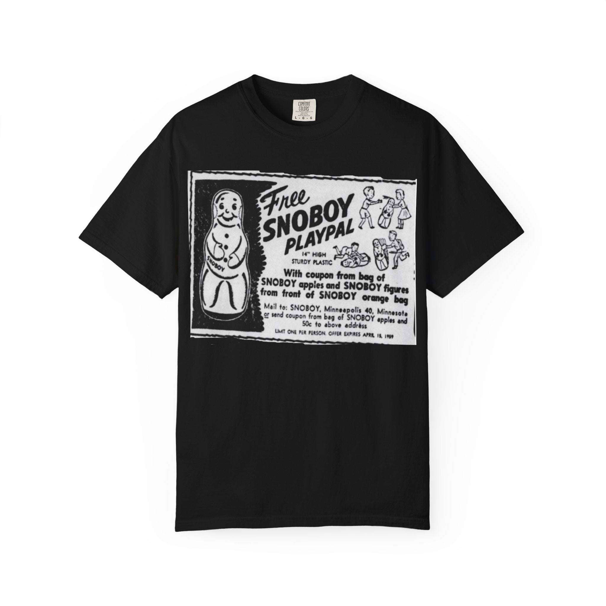 Snoboy Playpal Vintage Ad T-Shirt — Retro Snowman Graphic Tee