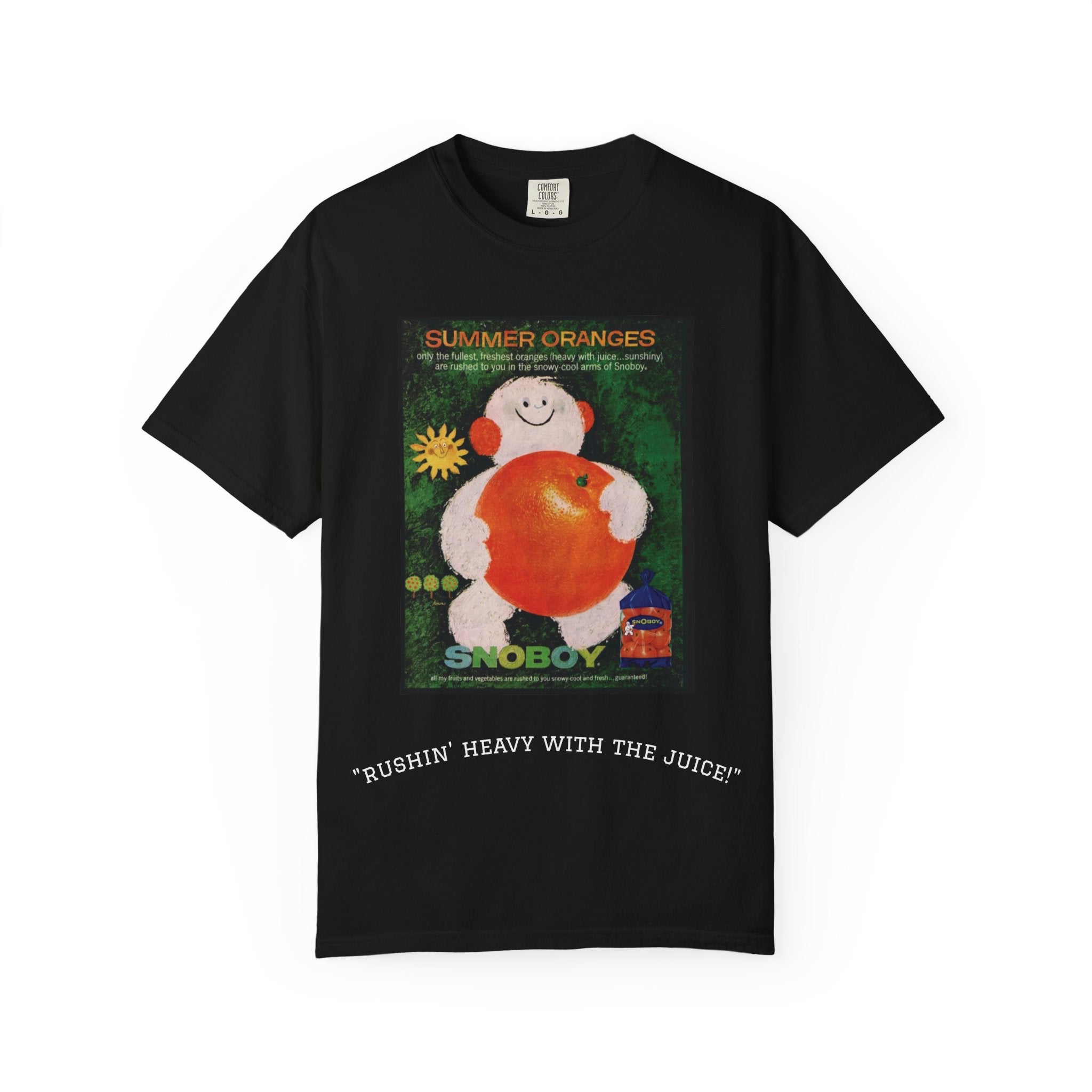 Vintage 'Summer Oranges' Graphic T-Shirt — Snoboy Orange Print