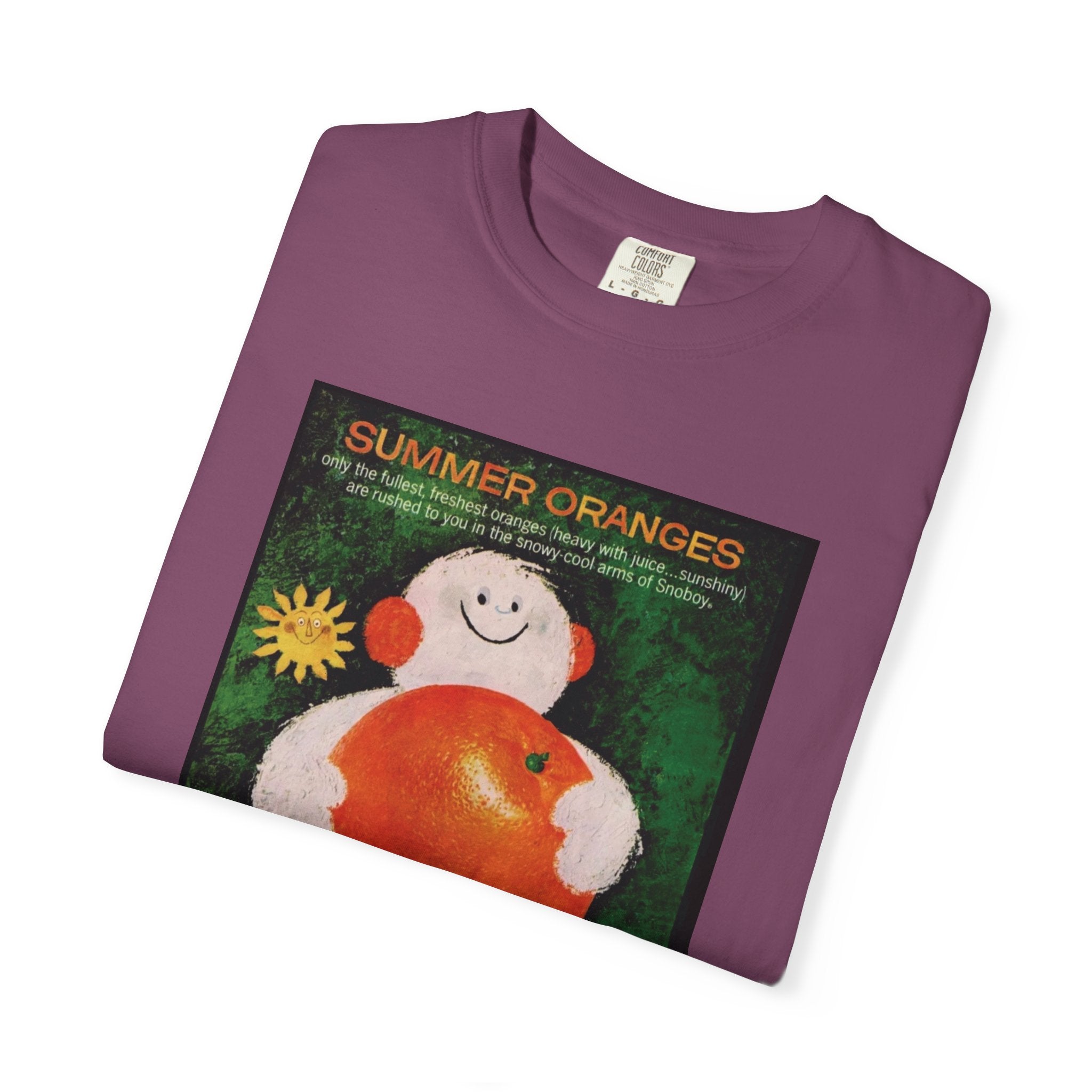 Vintage 'Summer Oranges' Graphic T-Shirt — Snoboy Orange Print