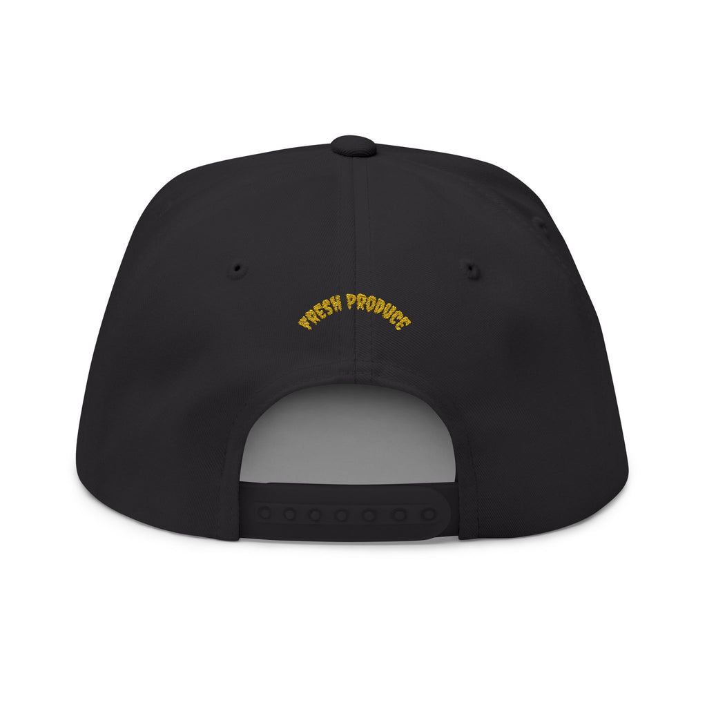 Snoboy Heart Patch Flat Bill Cap — Embroidered Retro Skate Style Snapback