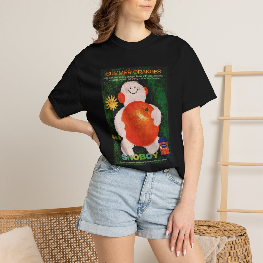 Vintage 'Summer Oranges' Graphic T-Shirt — Snoboy Orange Print