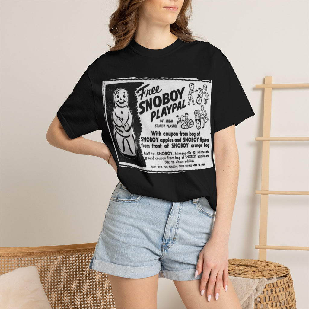 Snoboy Playpal Vintage Ad T-Shirt — Retro Snowman Graphic Tee