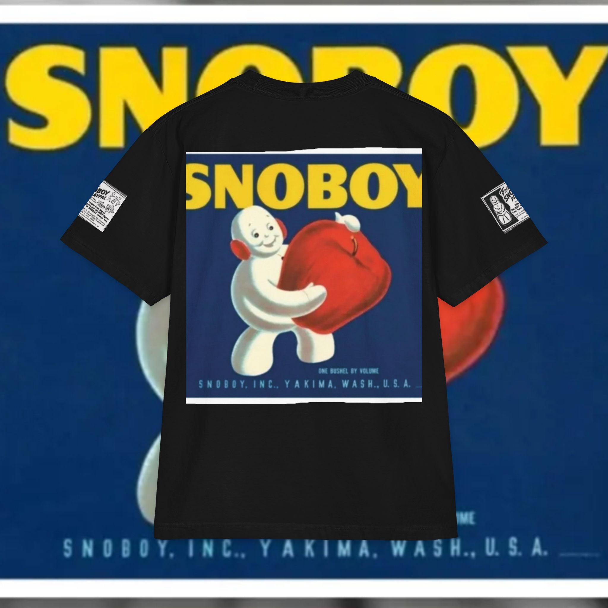Snoboy Day Graphic Tee — Retro Snowball Mascot T-Shirt