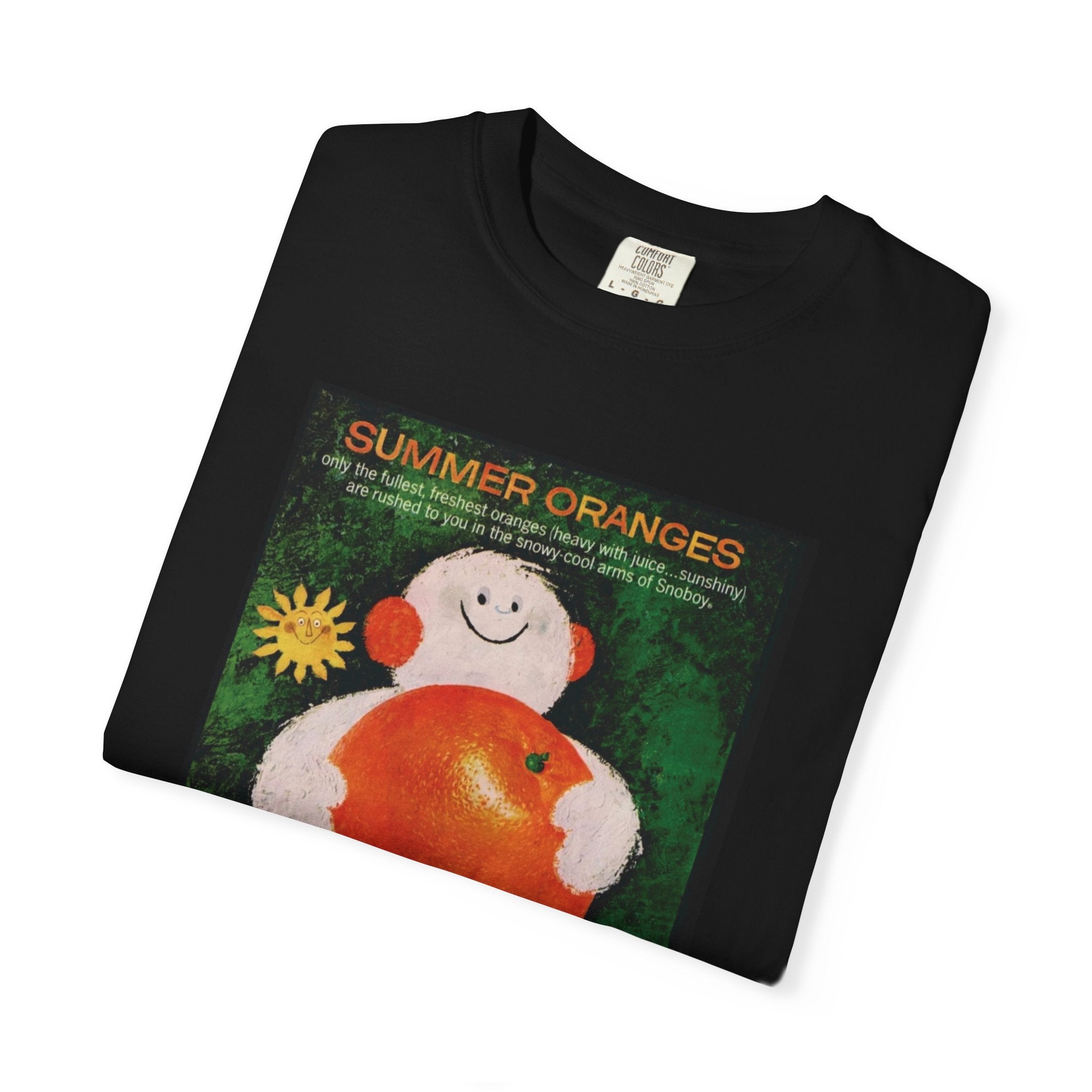 Vintage 'Summer Oranges' Graphic T-Shirt — Snoboy Orange Print