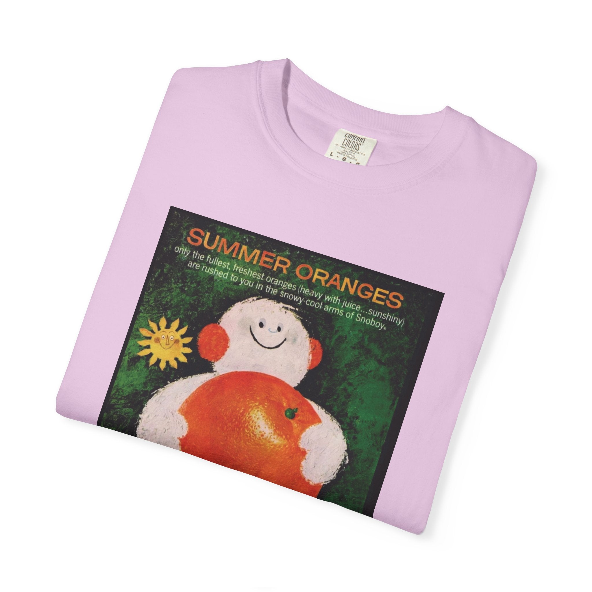 Vintage 'Summer Oranges' Graphic T-Shirt — Snoboy Orange Print