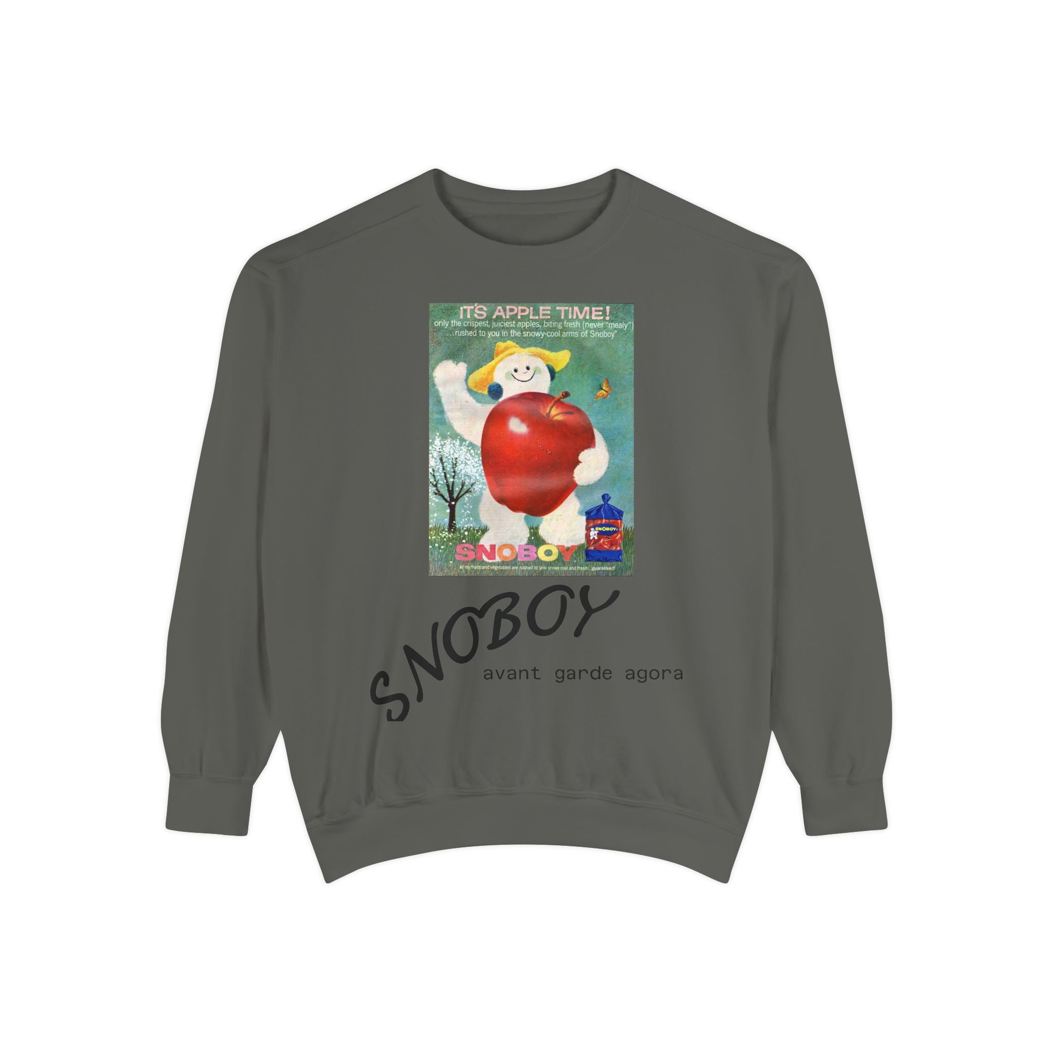 SnoBoy Vintage Snowman Sweatshirt — Retro Holiday Graphic Crewneck