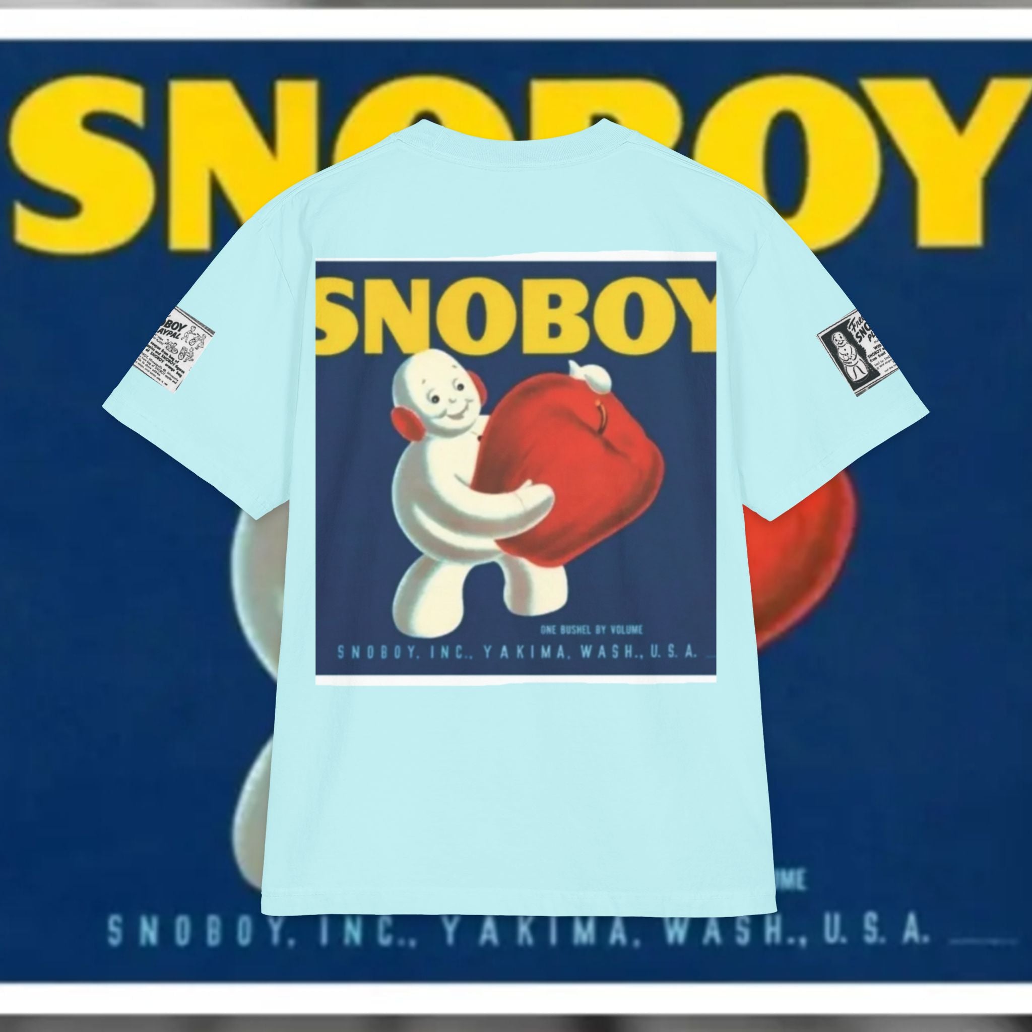 Snoboy Day Graphic Tee — Retro Snowball Mascot T-Shirt