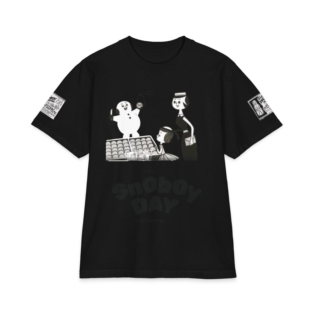 Snoboy Day Graphic Tee — Retro Snowball Mascot T-Shirt