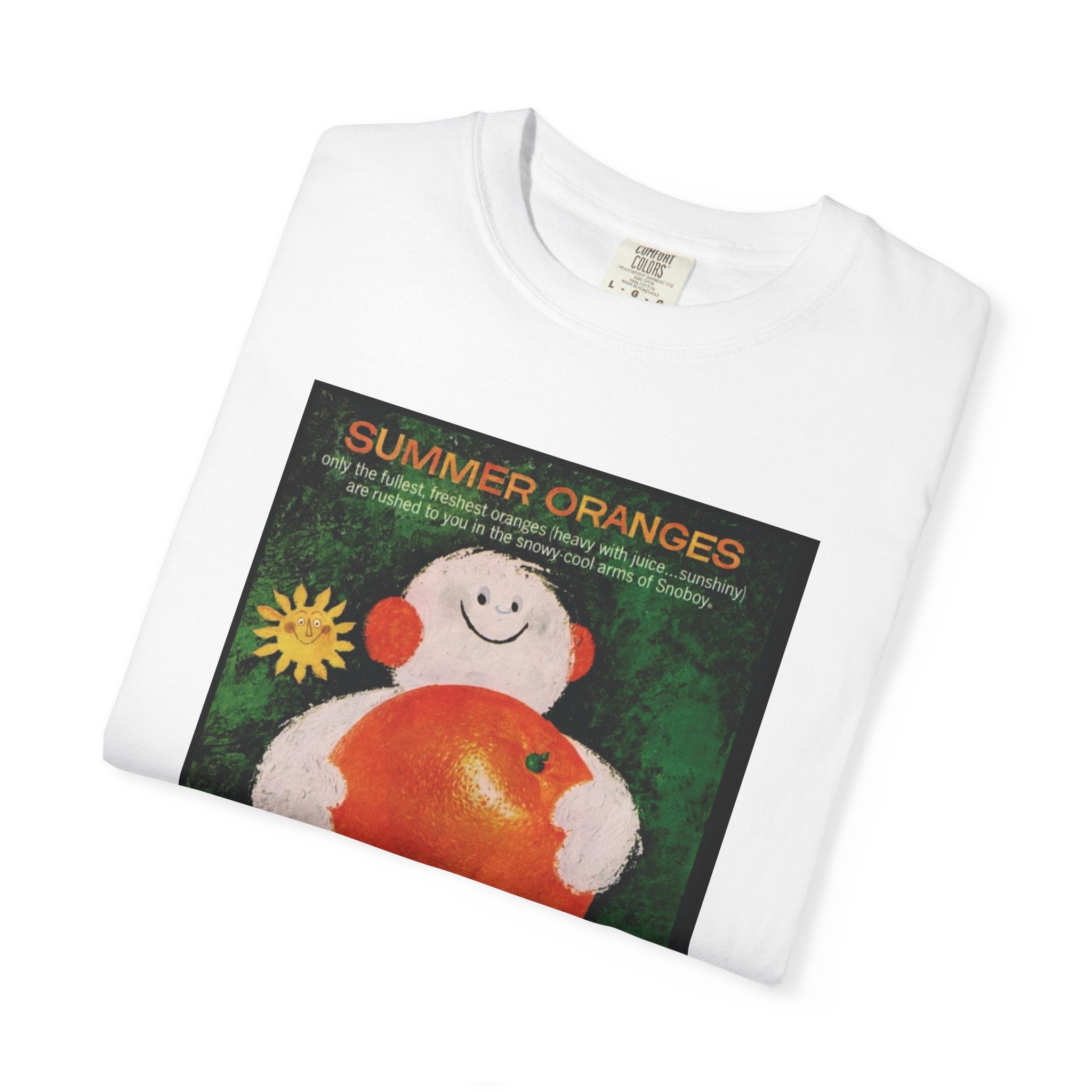 Vintage 'Summer Oranges' Graphic T-Shirt — Snoboy Orange Print