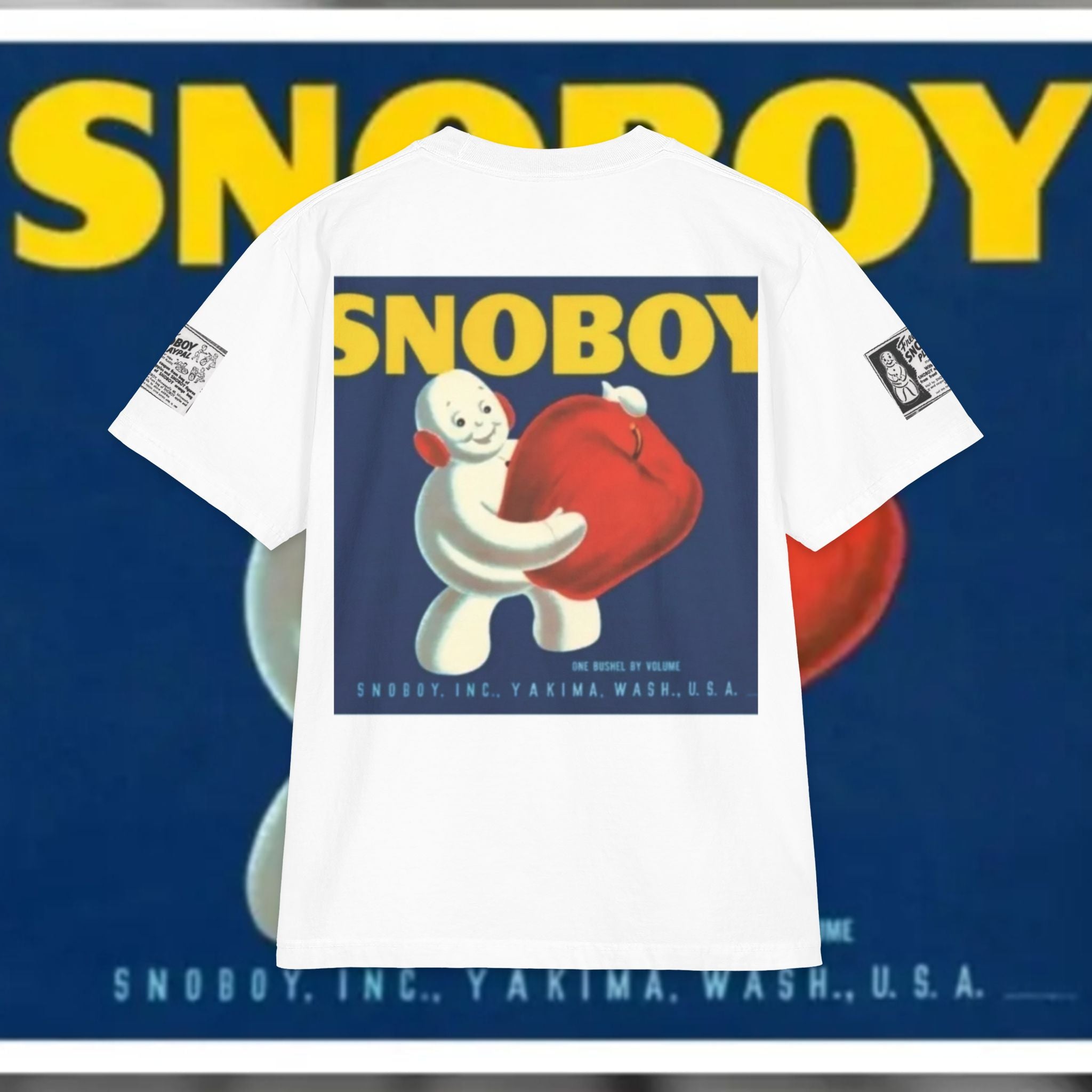 Snoboy Day Graphic Tee — Retro Snowball Mascot T-Shirt