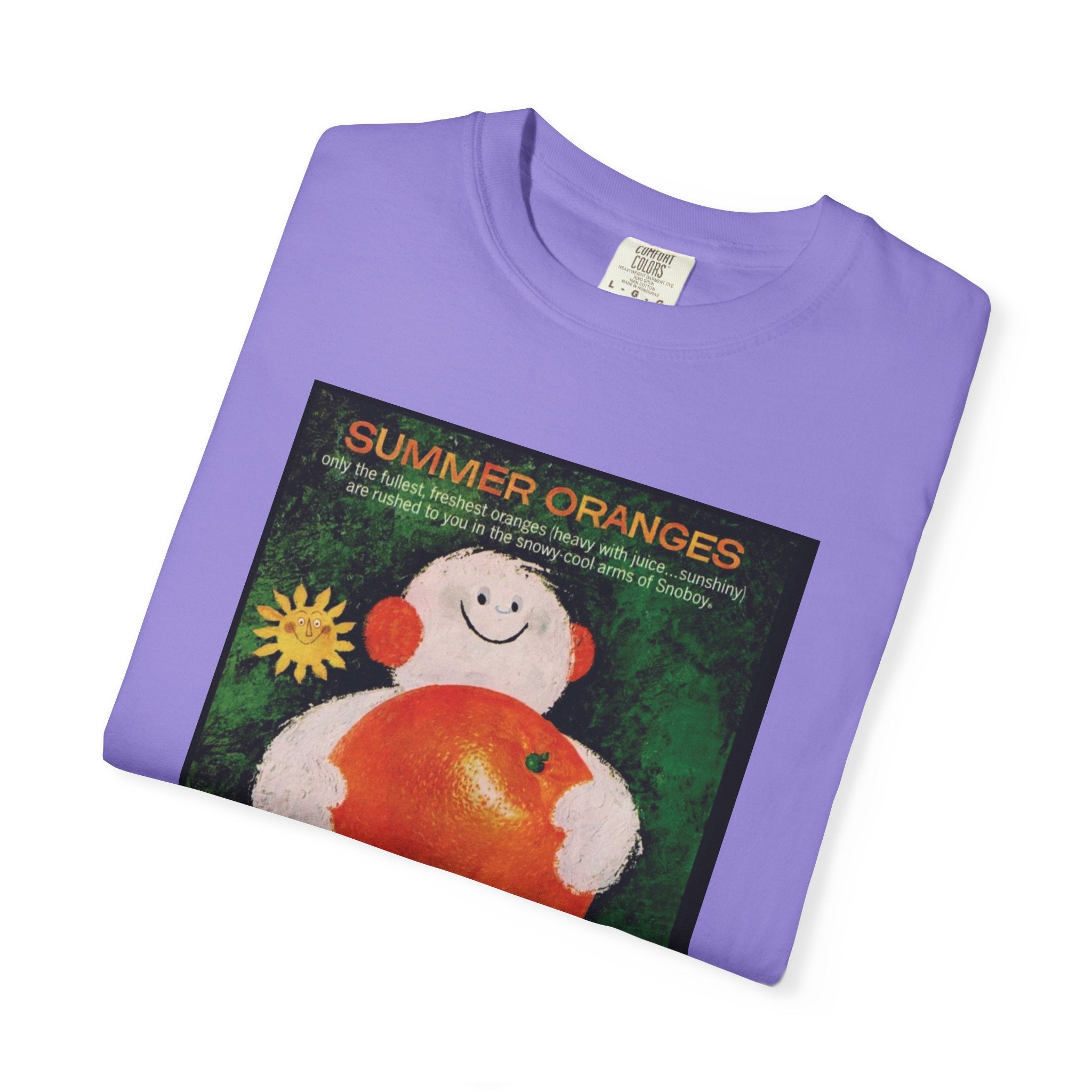 Vintage 'Summer Oranges' Graphic T-Shirt — Snoboy Orange Print